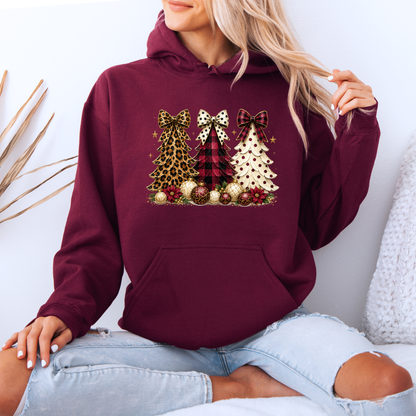 Christmas Trees & Pretty Bows 🎄🎀✨  Premium Christmas Hoodie
