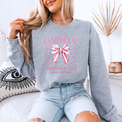 🍭🎄 Candy Cane Christmas Club ✨ Organic Cotton Sweatshirt