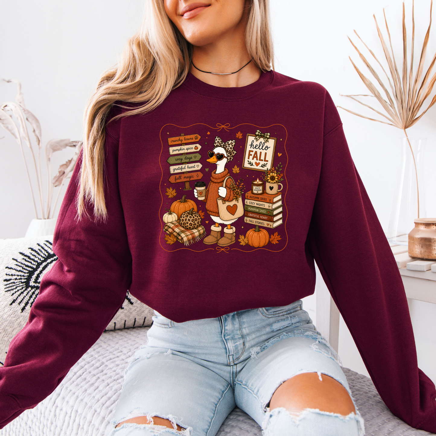 Hello Fall Goose Sweatshirt 🍂🪿