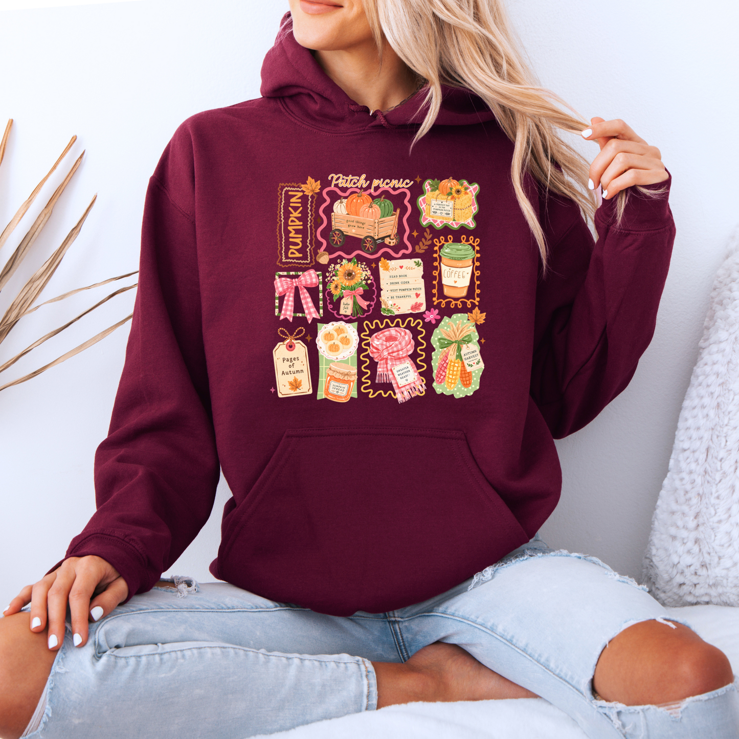 Pumpkin Patch Picnic Autumn Hoodie 🎃🍂