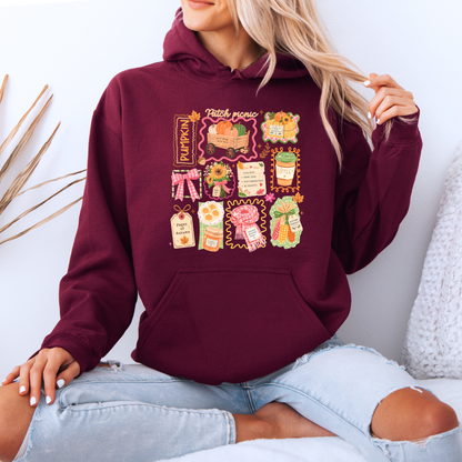 Pumpkin Patch Picnic Autumn Hoodie 🎃🍂