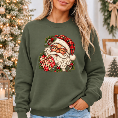 Santa's Merry Little Wink 🎅🎄✨ Cosy Christmas Sweatshirt