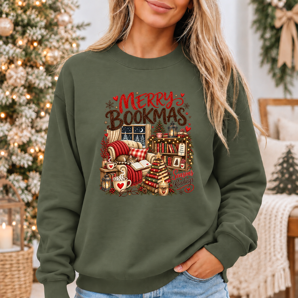 Merry Bookmax & Cosy Chapters 🎄📚❤️ Cosy Christmas Sweatshirt
