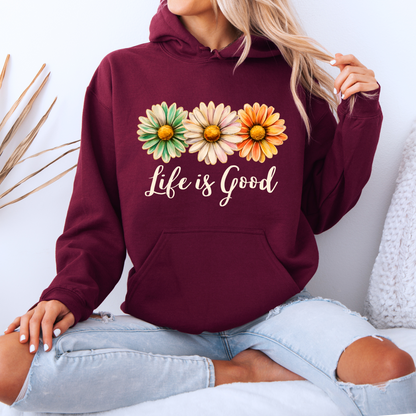 Life Is Good Daisy ✨Luxuriously Thick Hoodie✨ 🌼