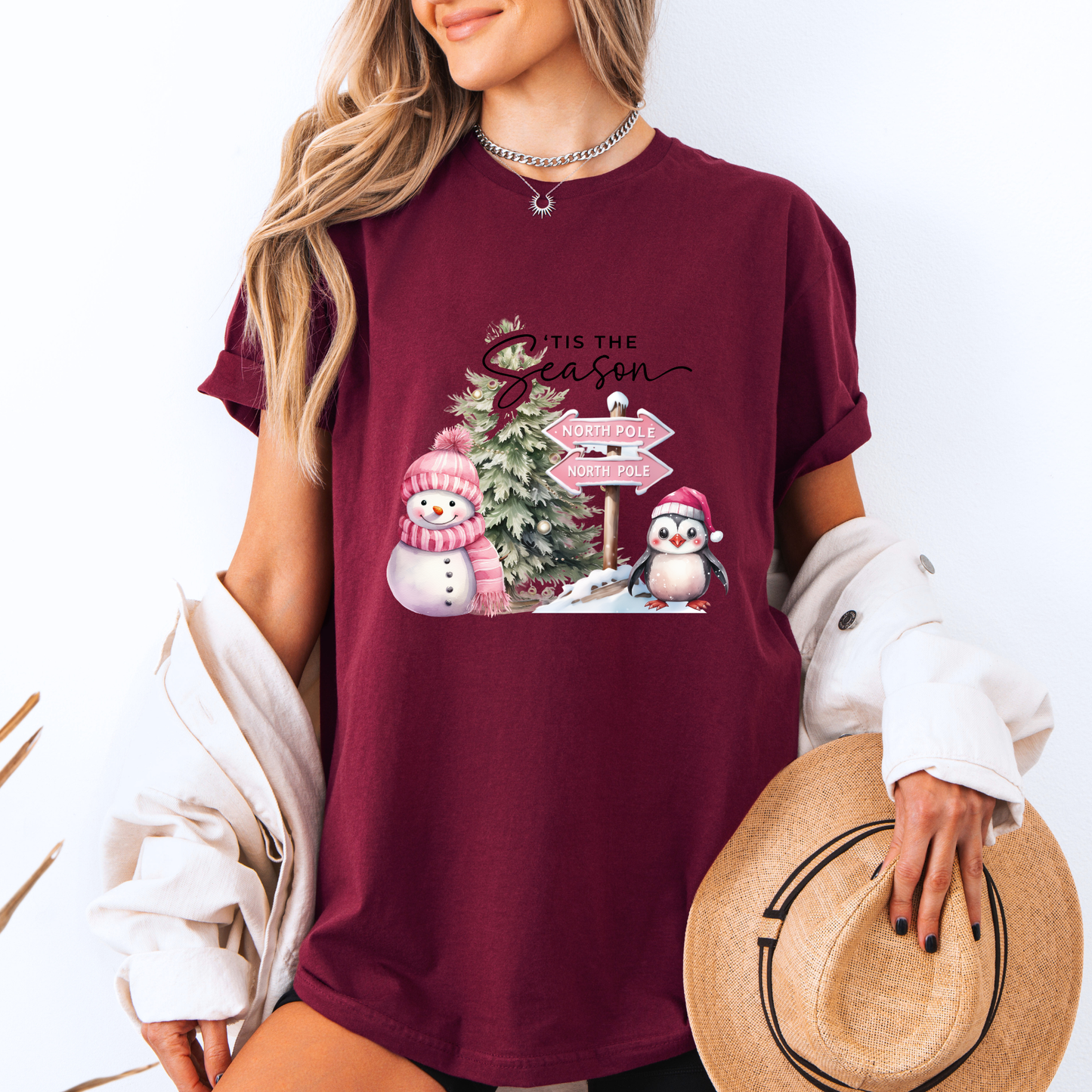 💕🌟 Pink North Pole 🎅🏼  100% Organic Cotton T-Shirt