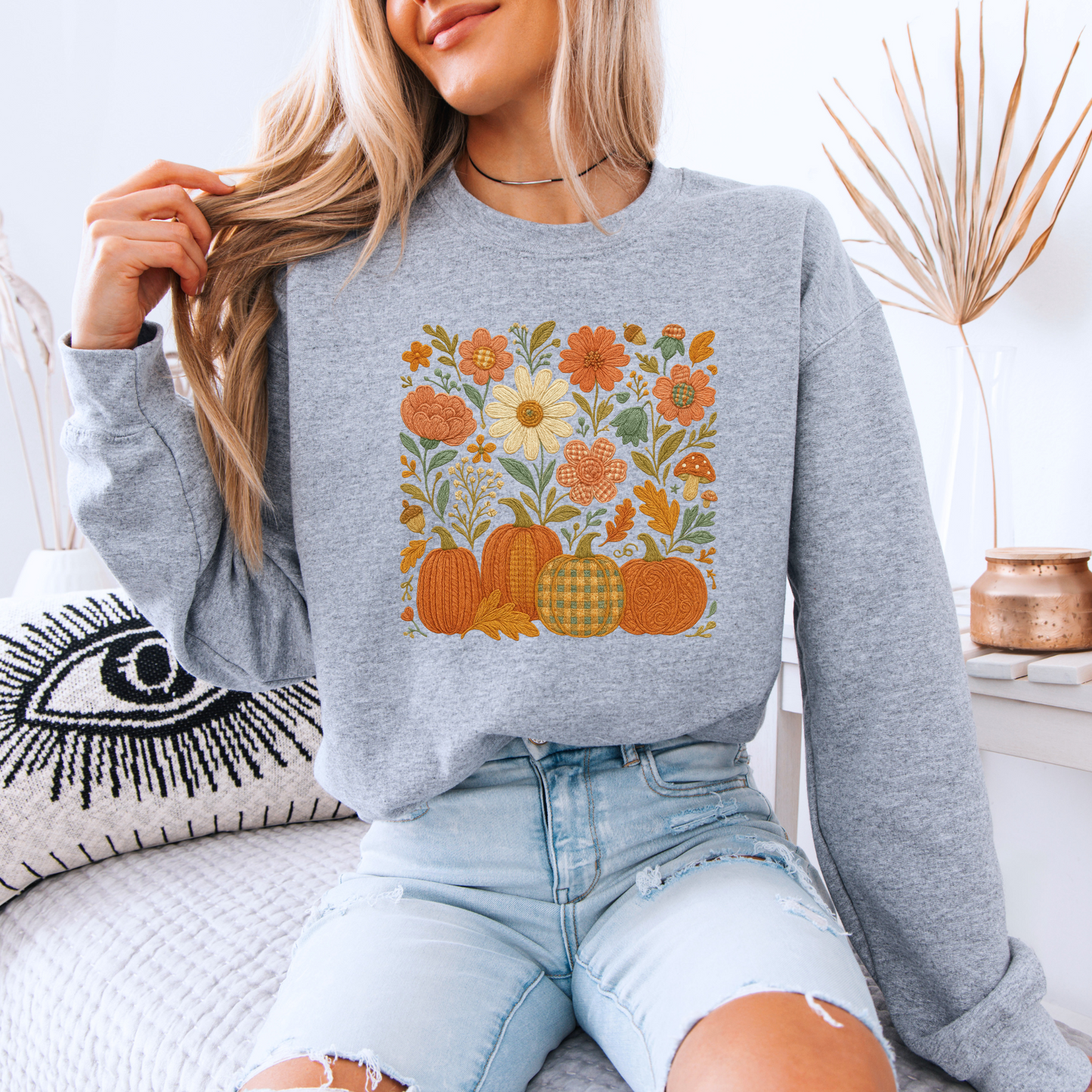 Harvest Stitch Garden Organic Cotton Crewneck Sweatshirt