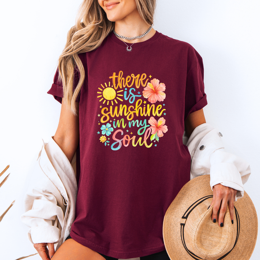☀️🌺 There Is Sunshine In My Soul T-Shirt ✨💛