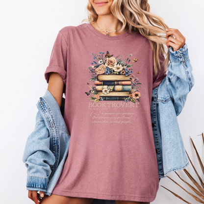 The Booktrovert Life  T-shirt 100% Organic Cotton