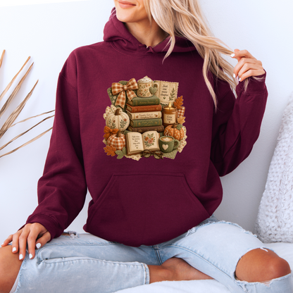 🍂📚 Autumn Stories & Cozy Chapters Hoodie 🎃☕