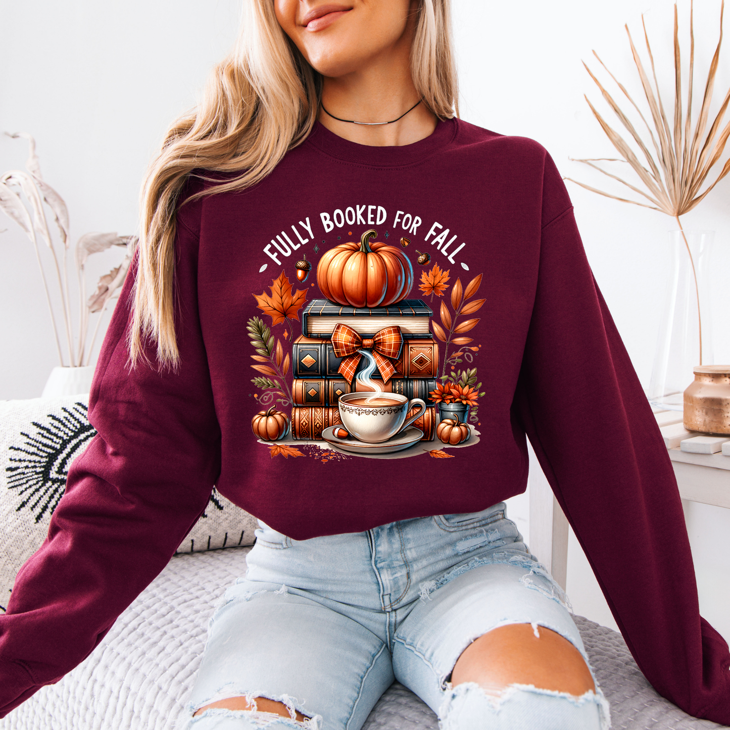 🍂📚 Fully Booked for Fall Sweatshirt 🎃☕