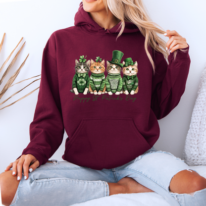 Lucky Kitties St. Patrick’s Day Hoodie 🍀🐱