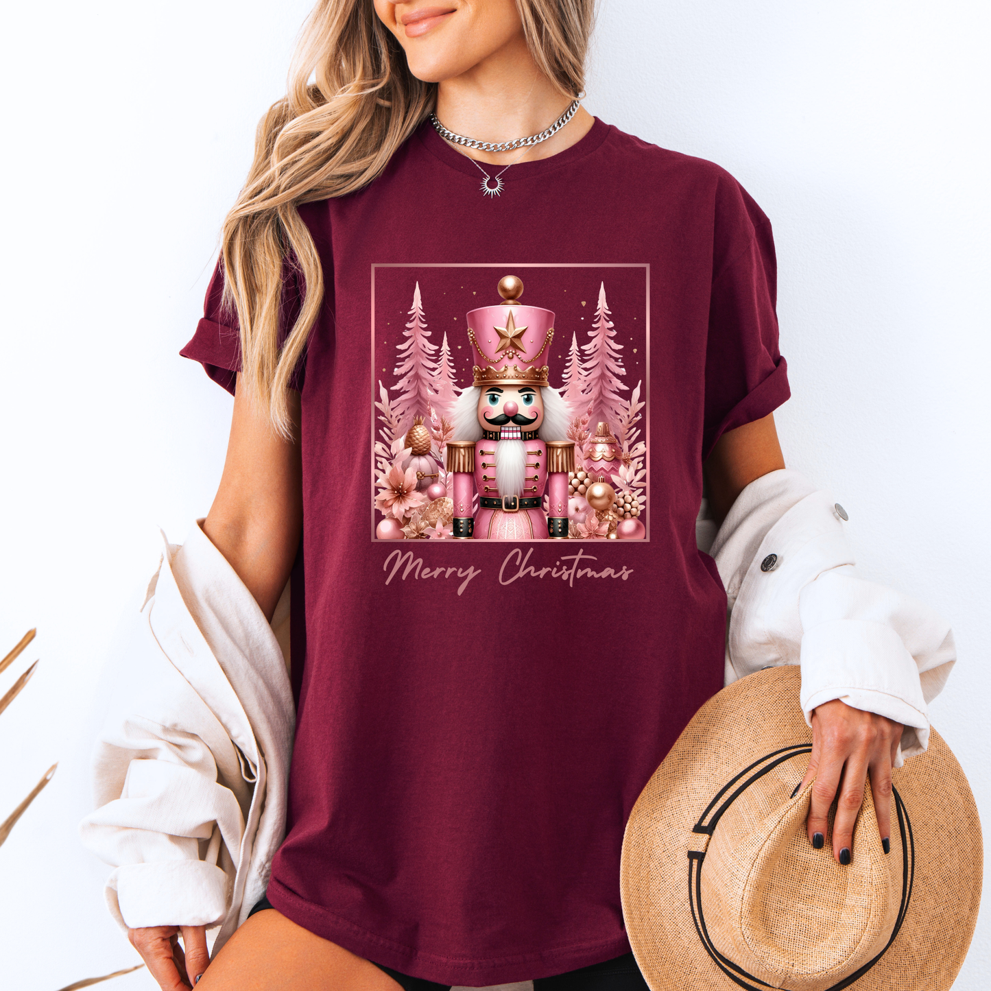 💕🌟 Pink Nutcracker Christmas 🎁 100% Organic Cotton T-Shirt