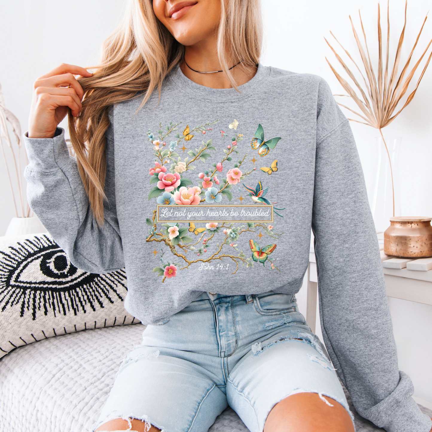 Let Not your Heart be troubled Sweatshirt 📚✨