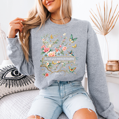 Let Not your Heart be troubled Sweatshirt 📚✨
