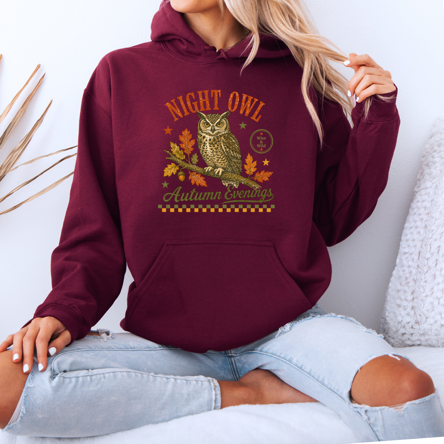 🦉 Night Owl Autumn Evenings Hoodie 🍂✨