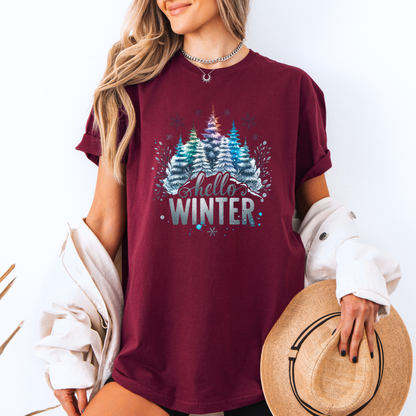 🌲❄️ Frosted Forest Glow ✨ 100% Organic Cotton T-Shirt