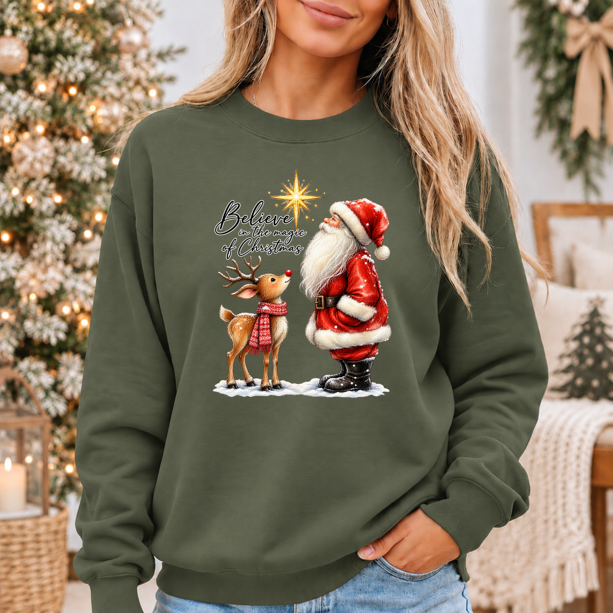 Believe in the Magic of Christmas 🎅🦌✨ Cosy Christmas Sweatshirt