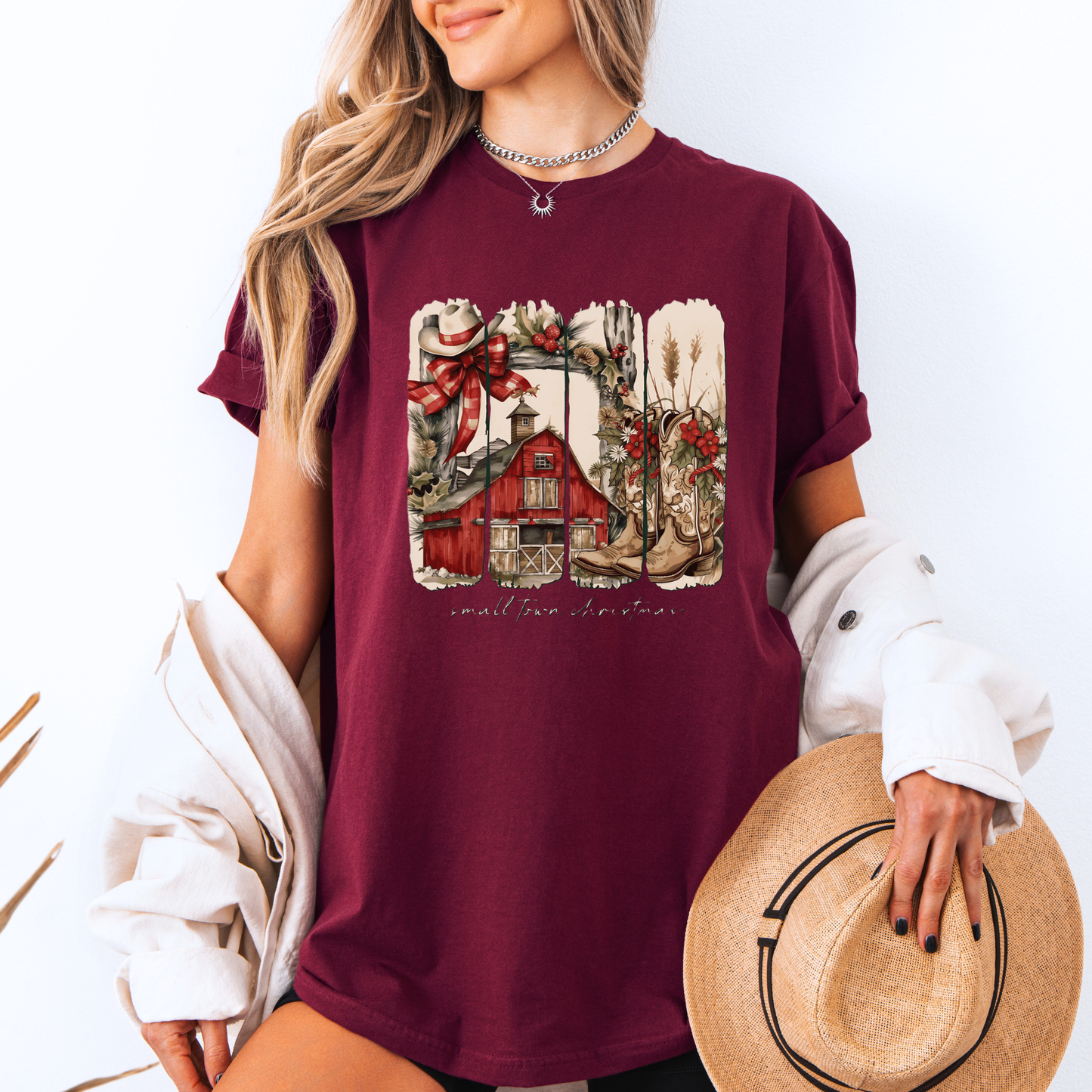 🎄🏘️ Small Town Christmas ✨ 100% Organic Cotton T-Shirt