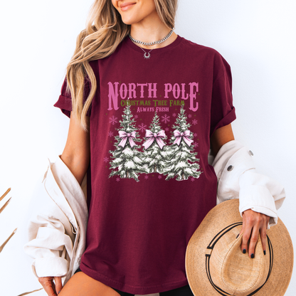 🌲❄️ North Pole Tree Farm ❄️🌲  100% Organic Cotton T-Shirt