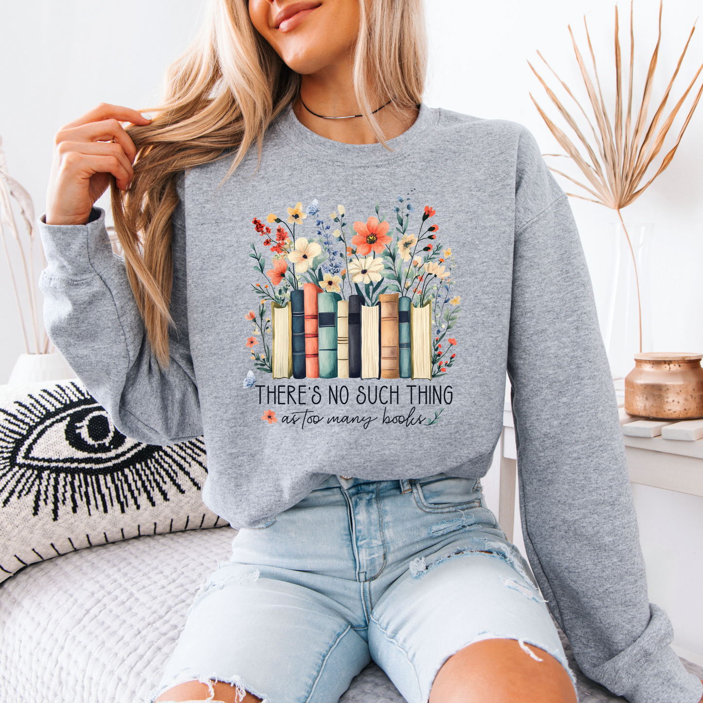 Blossoms and Books Sweatshirt 📚✨