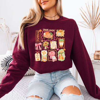 Pumpkin Patch Picnic Autumn Sweatshirt 🎃🍂