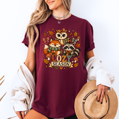🍂☕ Cozy Season Friends Cotton T-Shirt 🎃✨