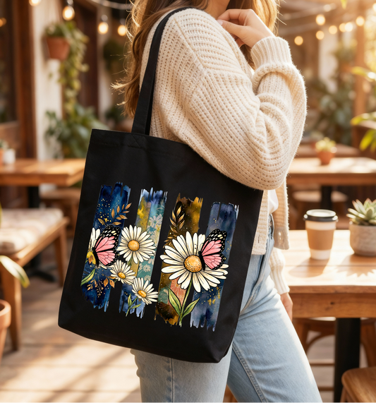🖤 Midnight Daisy Tote