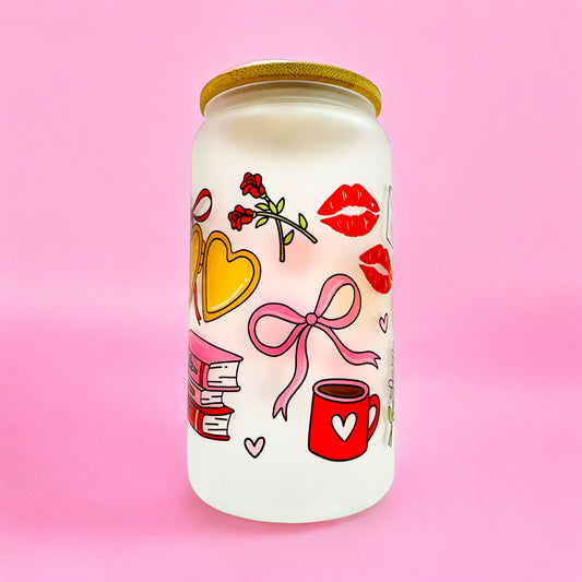 🌸 Love Notes Frosted Glass Cup 🌸