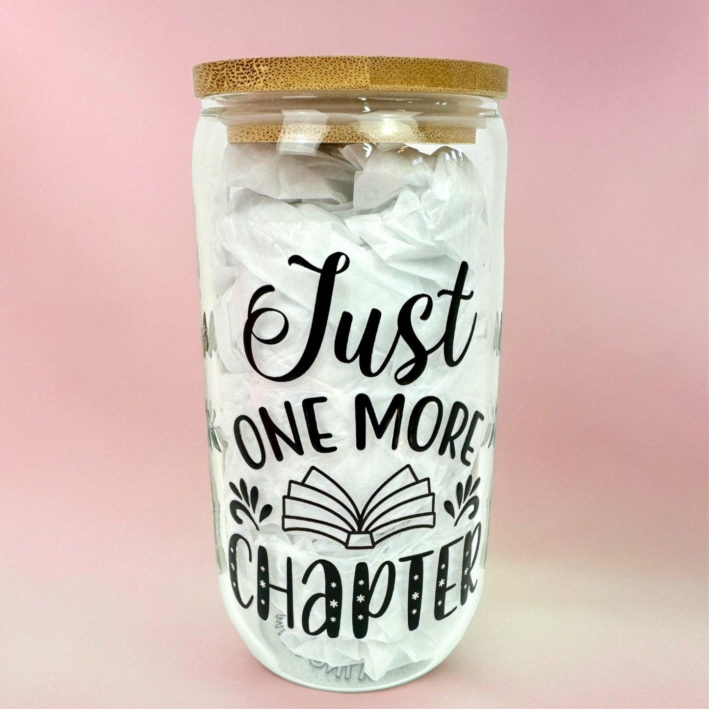 Just One More Chapter 16oz (455ml) Iced Coffee Glass Cup