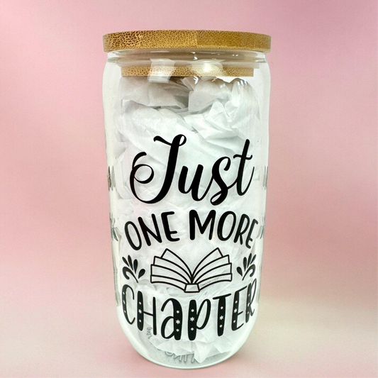 Just One More Chapter 16oz (455ml) Iced Coffee Glass Cup