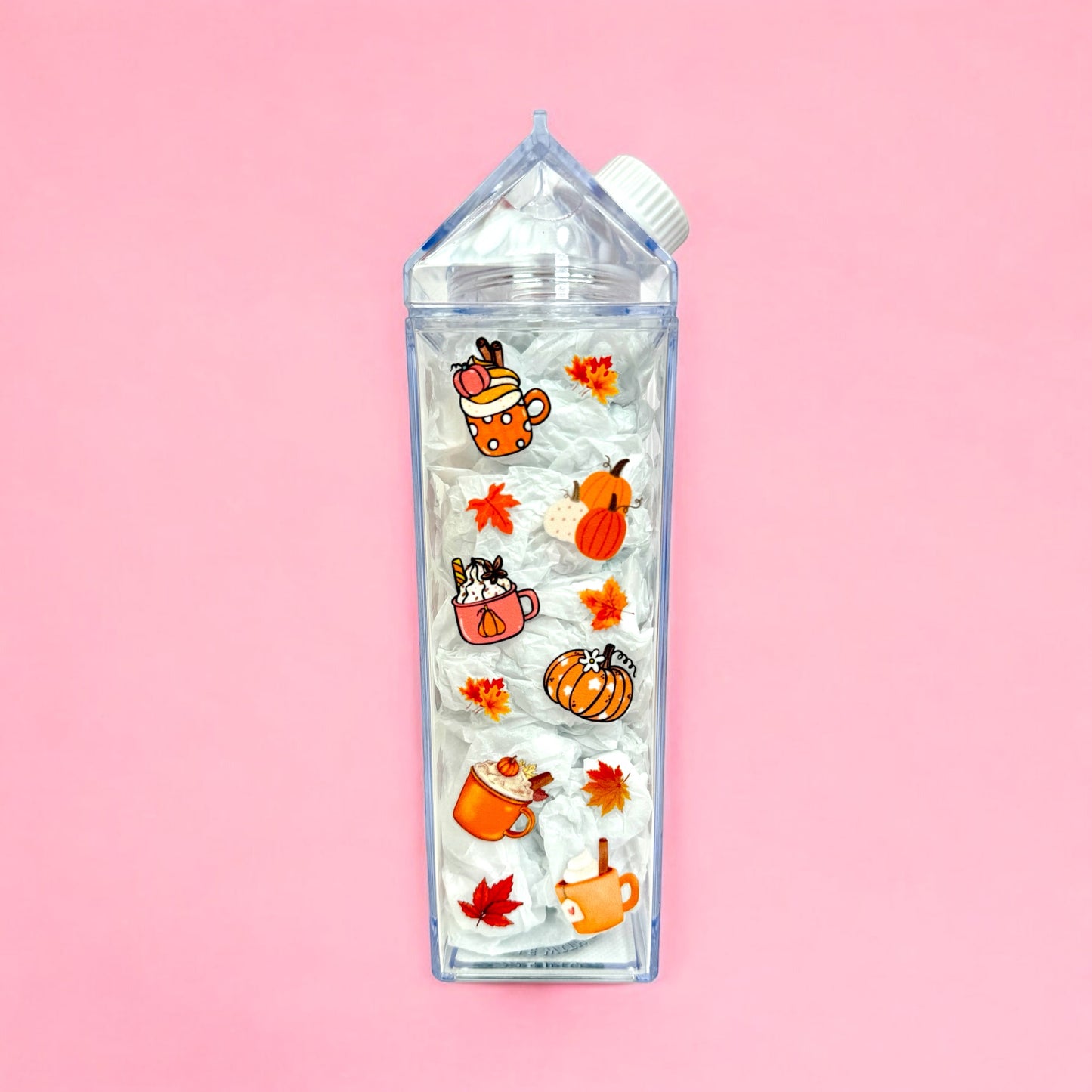 🍂Fall Vibes Milk Carton Bottle – 17oz