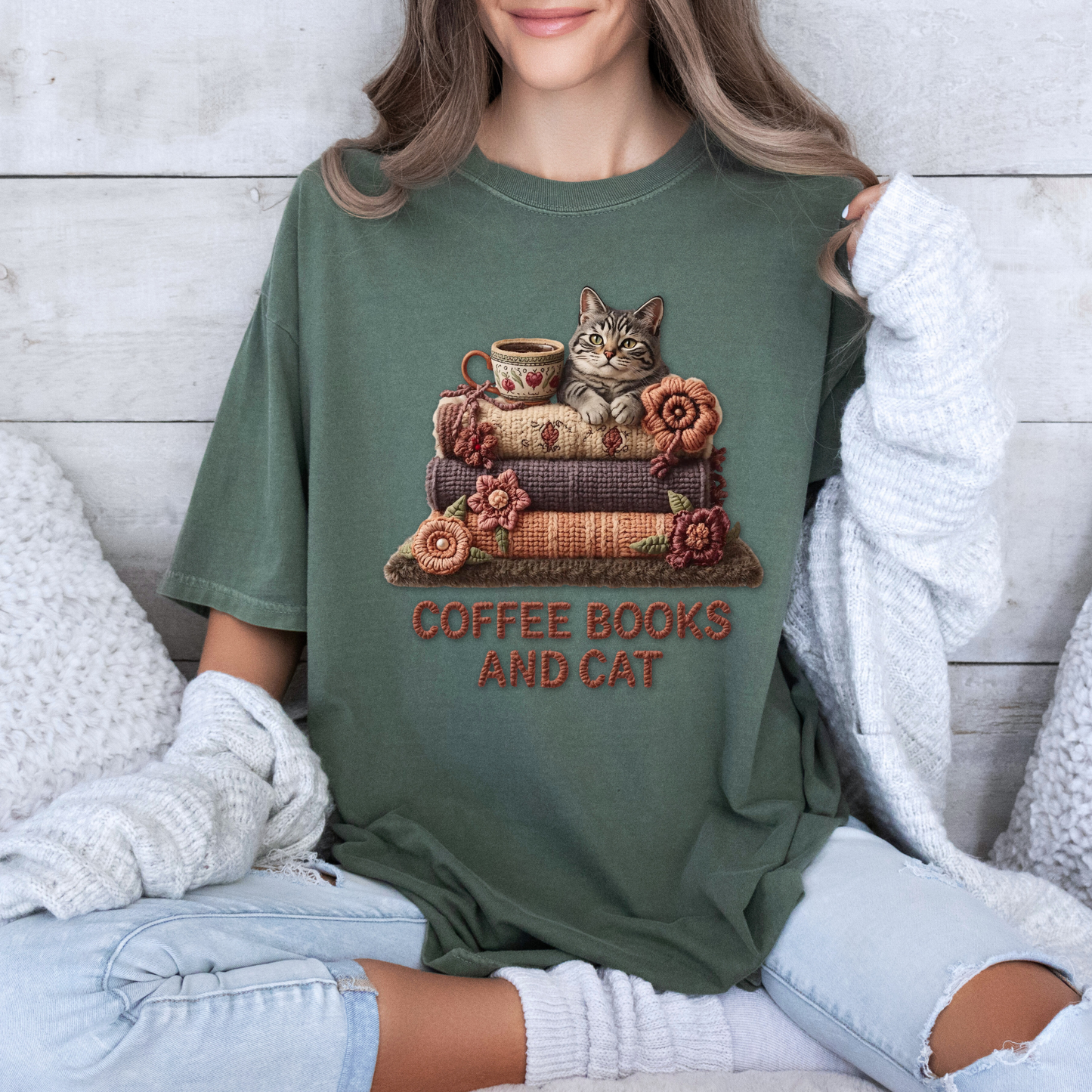 🧶✨ Coffee, Books & Cat Cozy🐱📚

100% Organic Cotton T-Shirt