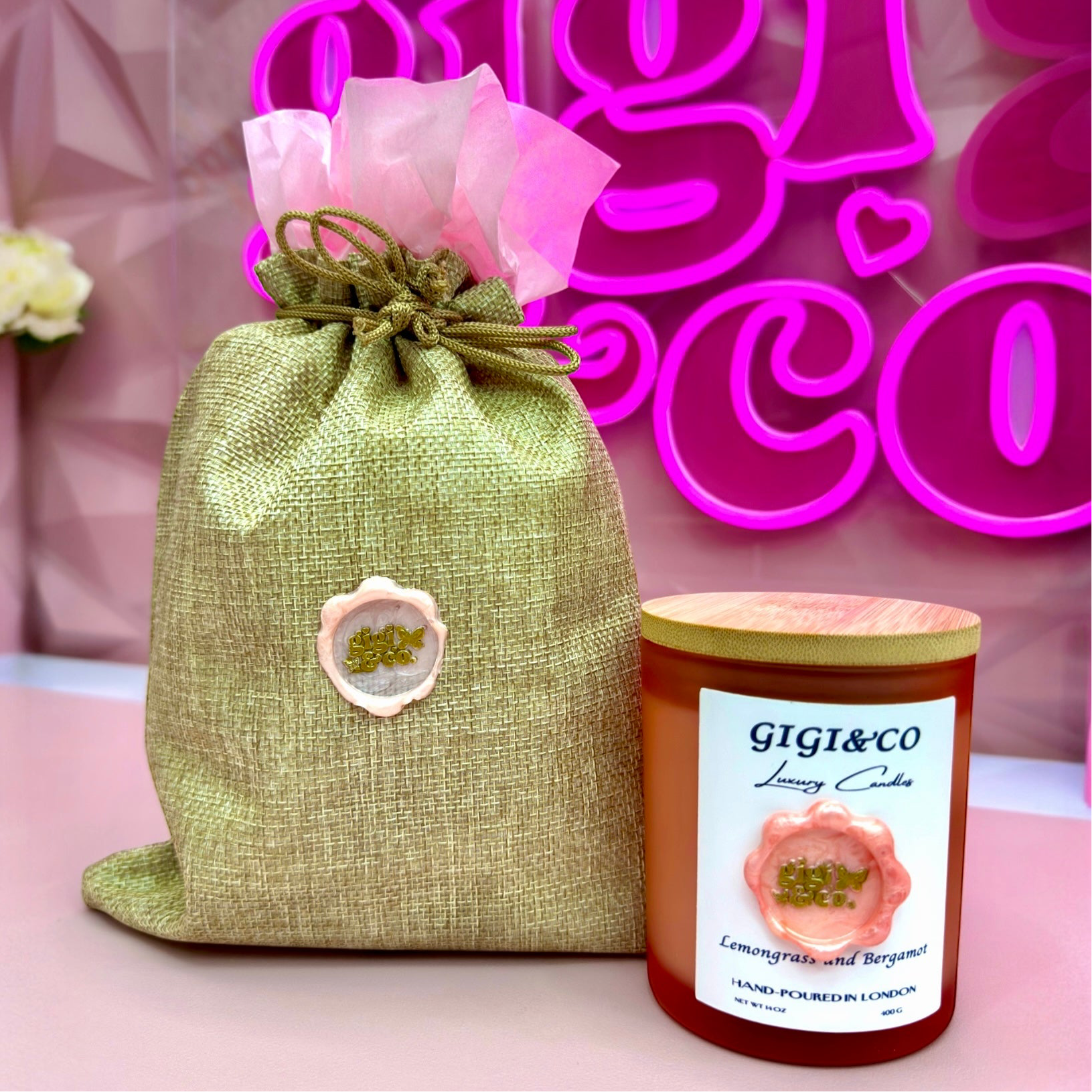 Lemongrass and Bergamot Scented Candle