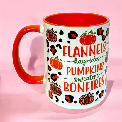 🍂 Flannels, Pumpkins & Bonfires 11oz Mug 🎃🔥