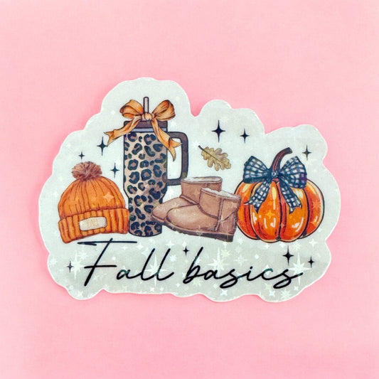 🎃 Fall Basics Sticker – Cozy Girl Aesthetic 🍂✨