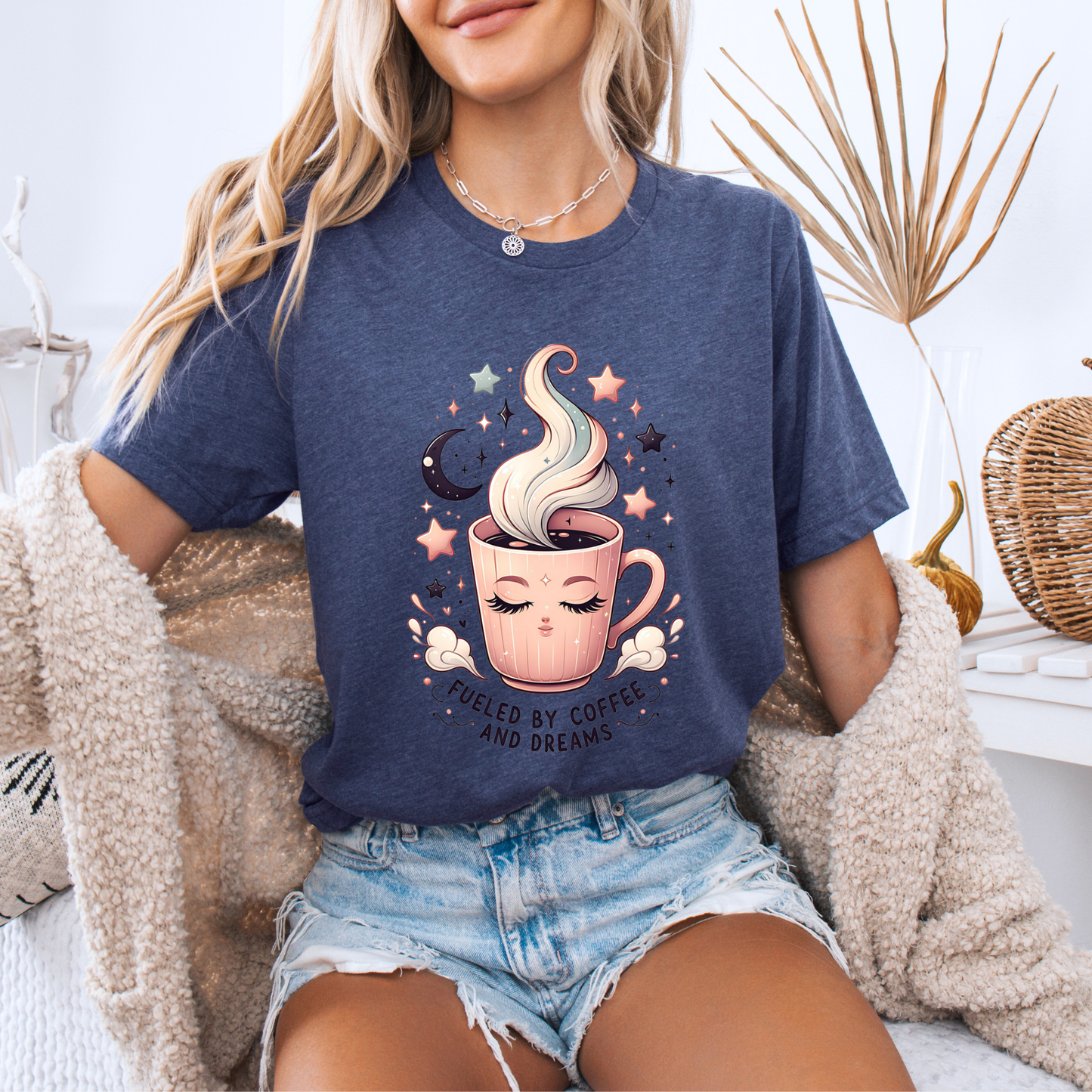 🌙Fueled by Coffee and Dreams  100% Organic Cotton T-Shirt☕️✨