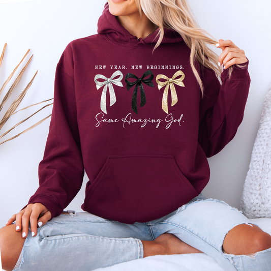 🎀 Same Amazing God New Year Luxuriously Thick Hoodie✨