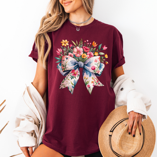 Spring Bow T-shirt 100% Organic Cotton
