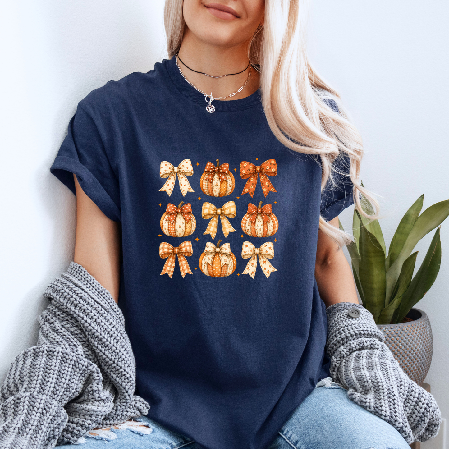 🎀🎃 Pumpkin Bows Autumn T-Shirt 🍂✨