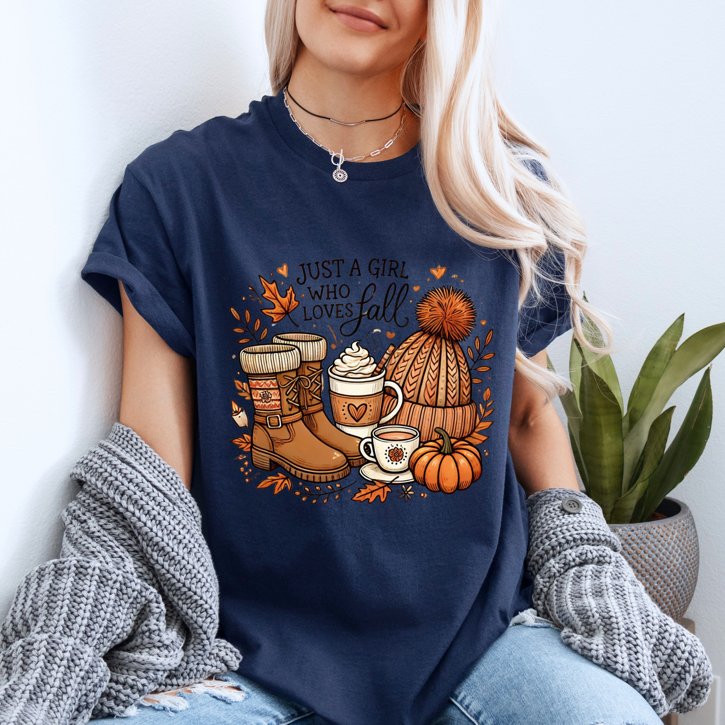Just a Girl Who Loves Fall - 100% Organic cotton T-shirt