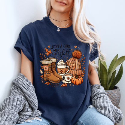 Just a Girl Who Loves Fall - 100% Organic cotton T-shirt