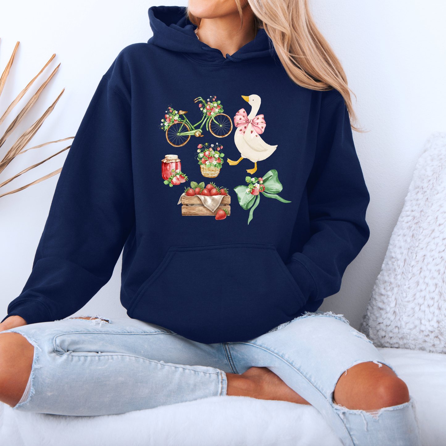 Strawberry Goose Cottage 🍓🪿 Luxuriously Thick Hoodie