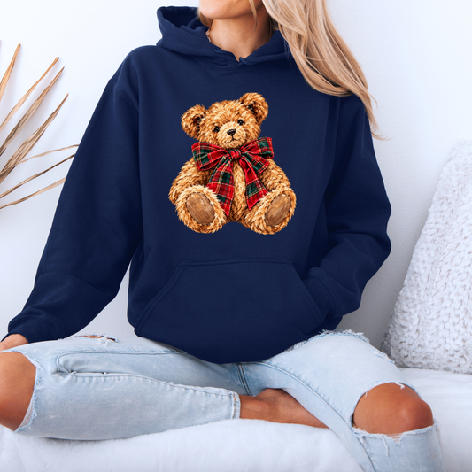 The Cutest Little Christmas Teddy 🧸🎀  Premium Christmas Hoodie