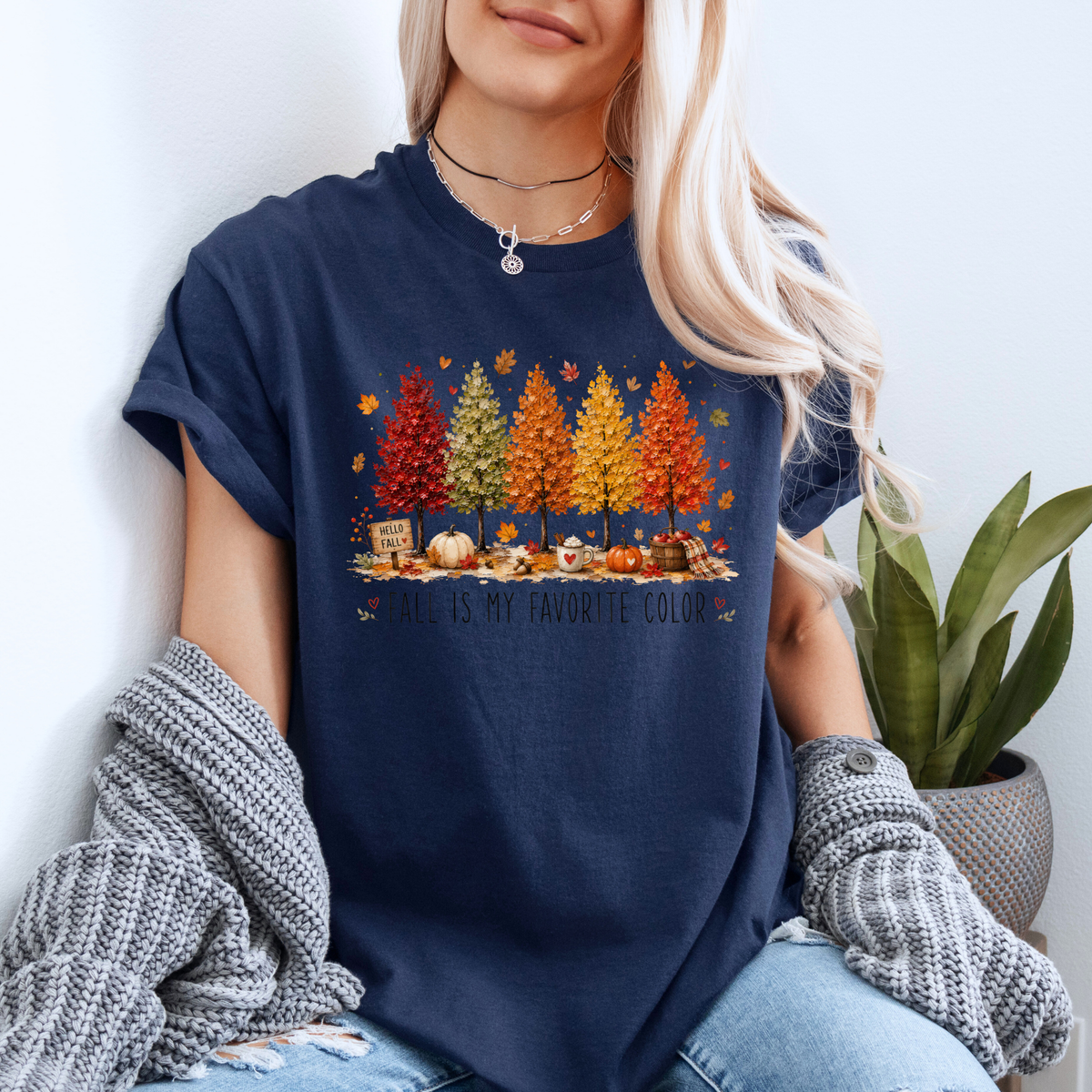 🍂🎨 Fall Is My Favourite Colour Cotton T-Shirt 🍁✨