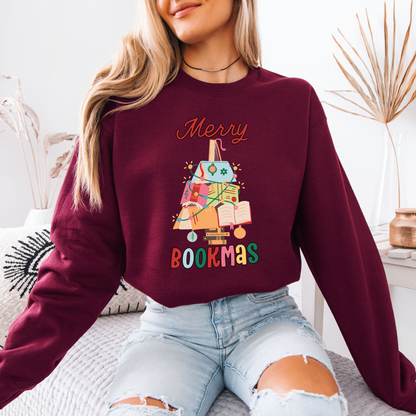 🎄 Merry Bookmas 📚 Organic Cotton Sweatshirt