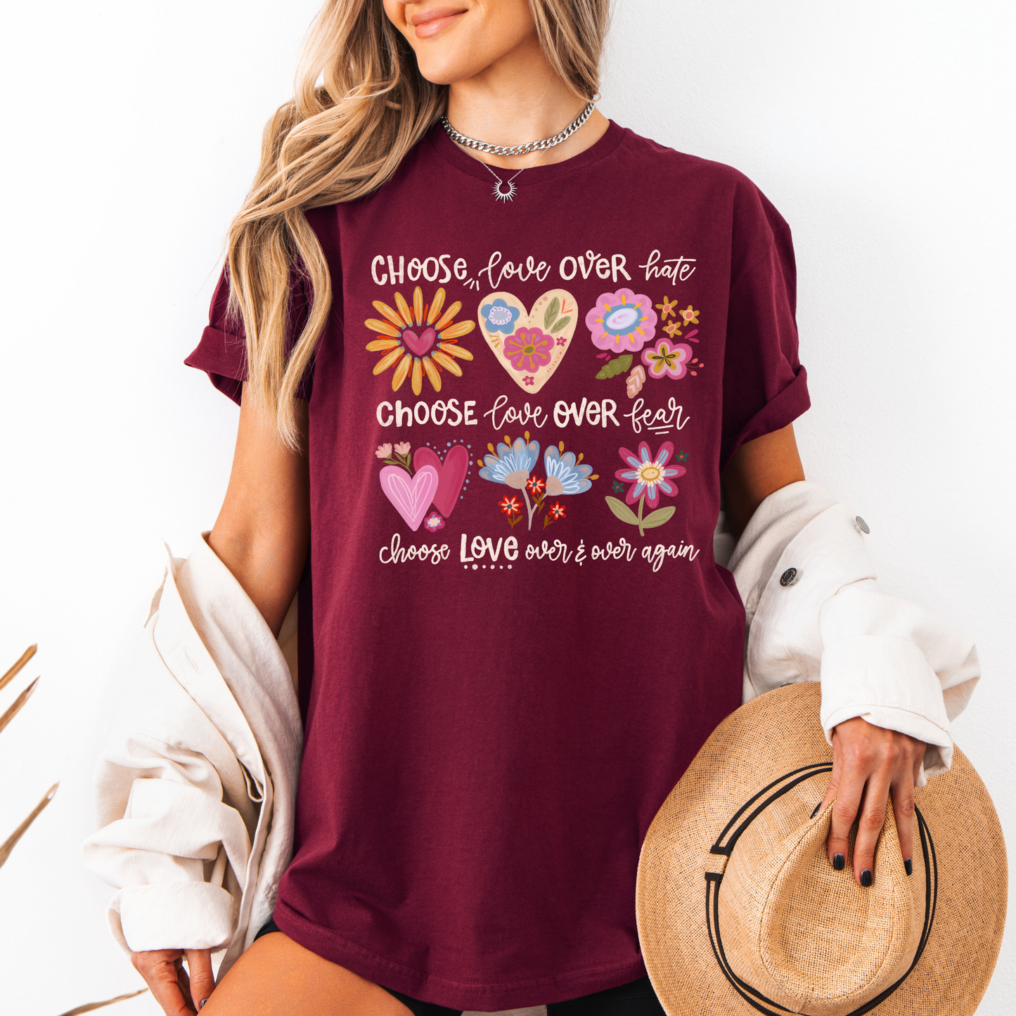 Choose Love T-shirt 100% Organic Cotton
