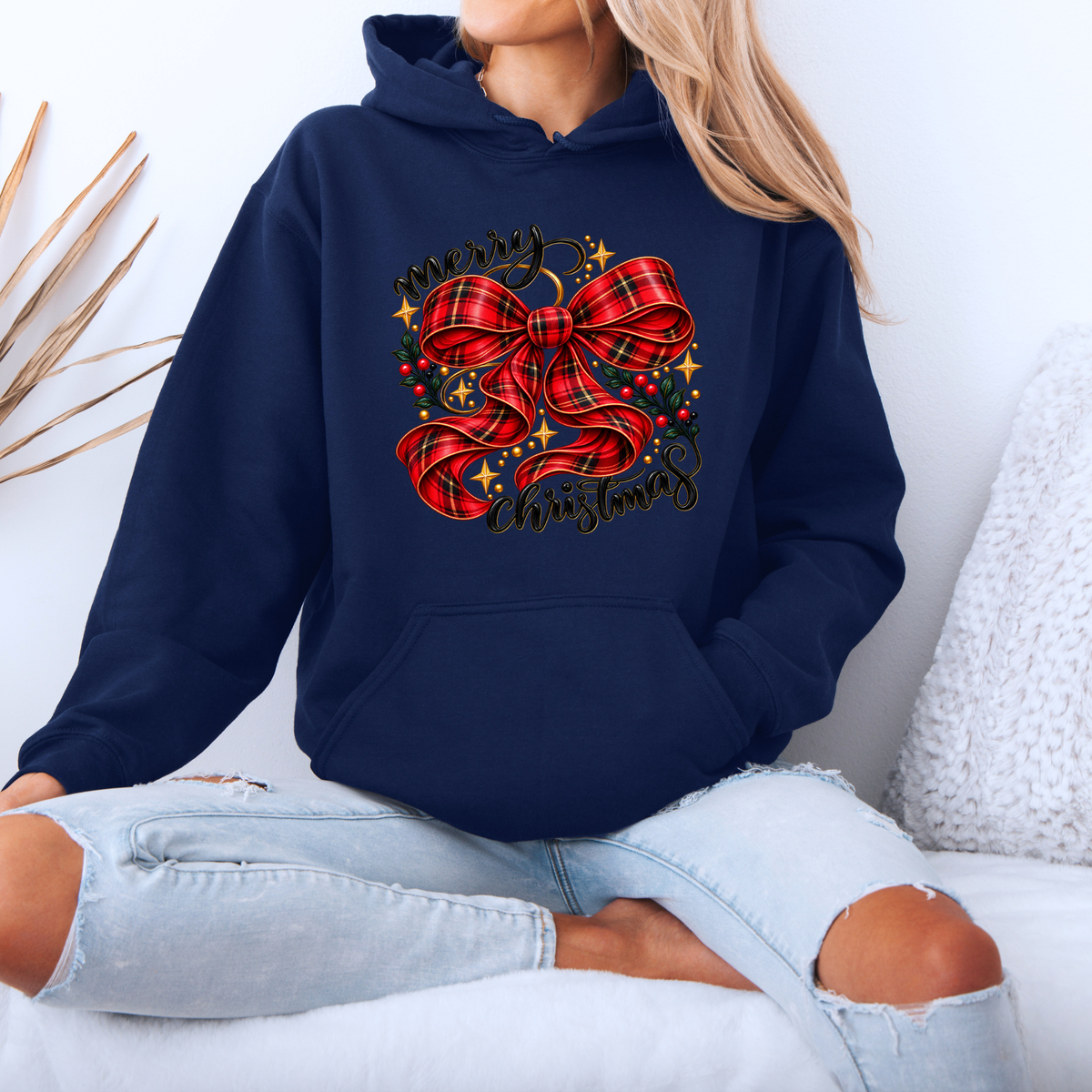 A Tartan Christmas Wish 🎀✨  Premium Christmas Hoodie