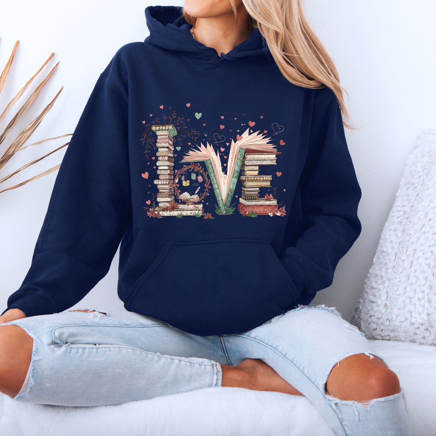 Book Lover “LOVE” Graphic Hoodie 📚❤️