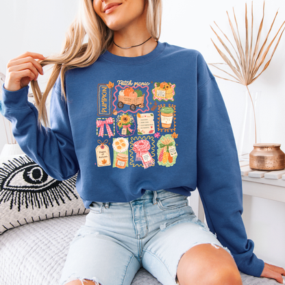Pumpkin Patch Picnic Autumn Sweatshirt 🎃🍂