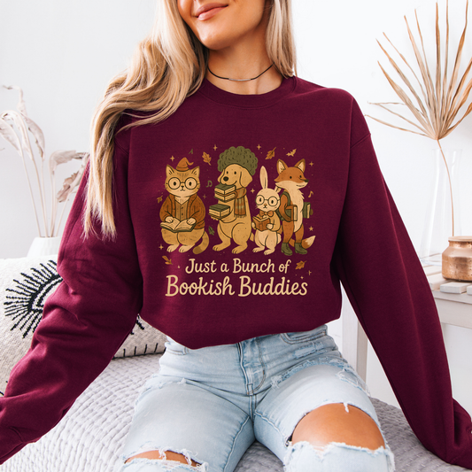 📚 Bookish Buddies Cozy Reader Organic Cotton Sweatshirt✨